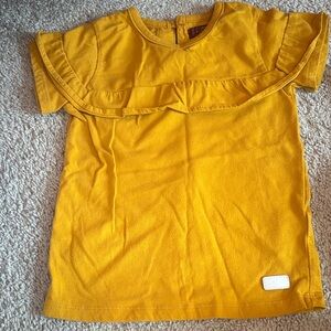 Yellow Kids Ruffle Top